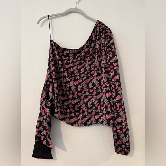 WAYF Floral One-Shoulder Top - Picture 1 of 8